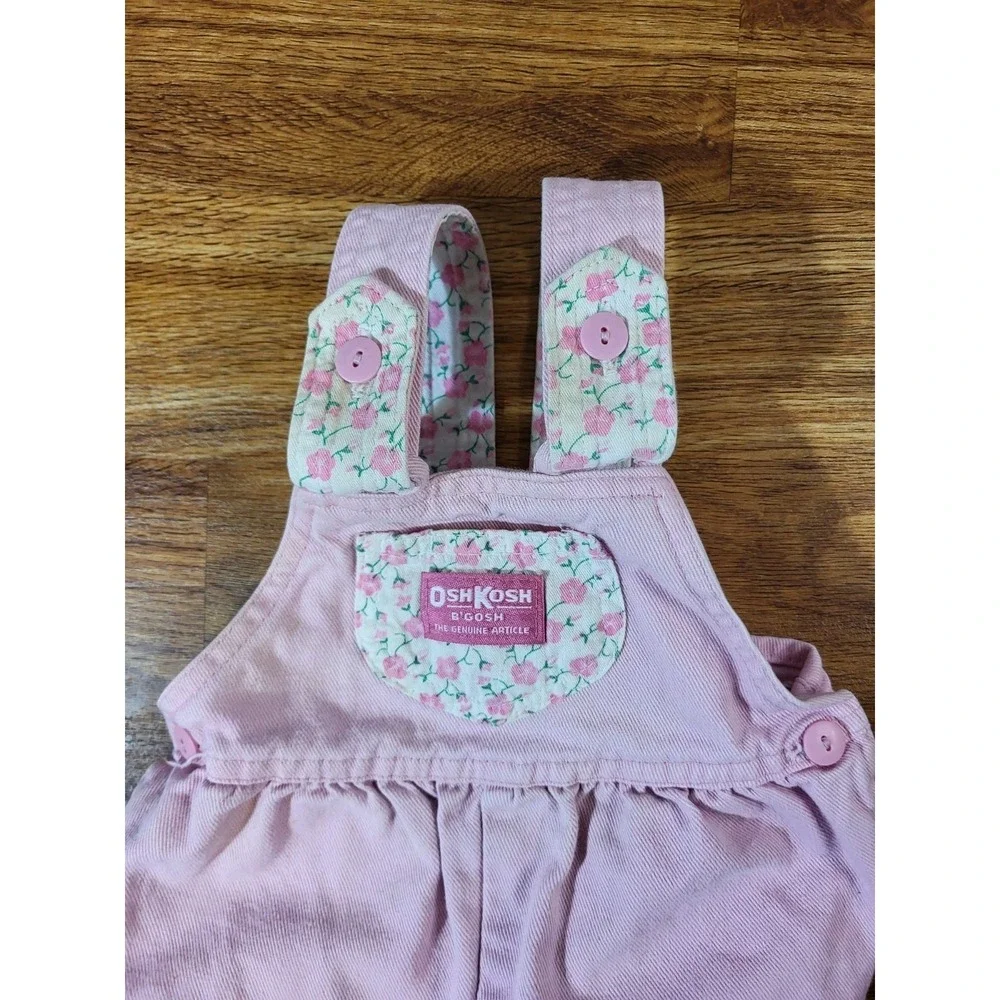 Vintage Oshkosh B'gosh Pink Floral bubble romper size 18 month USA